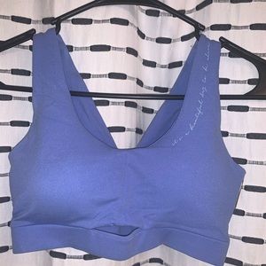 Blue Whitney Simmons gymshark sports bra